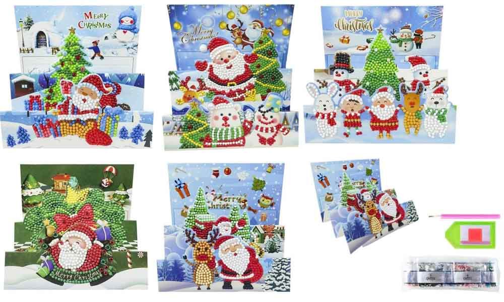 2 Tarjetas Navideñas 3D Variadas