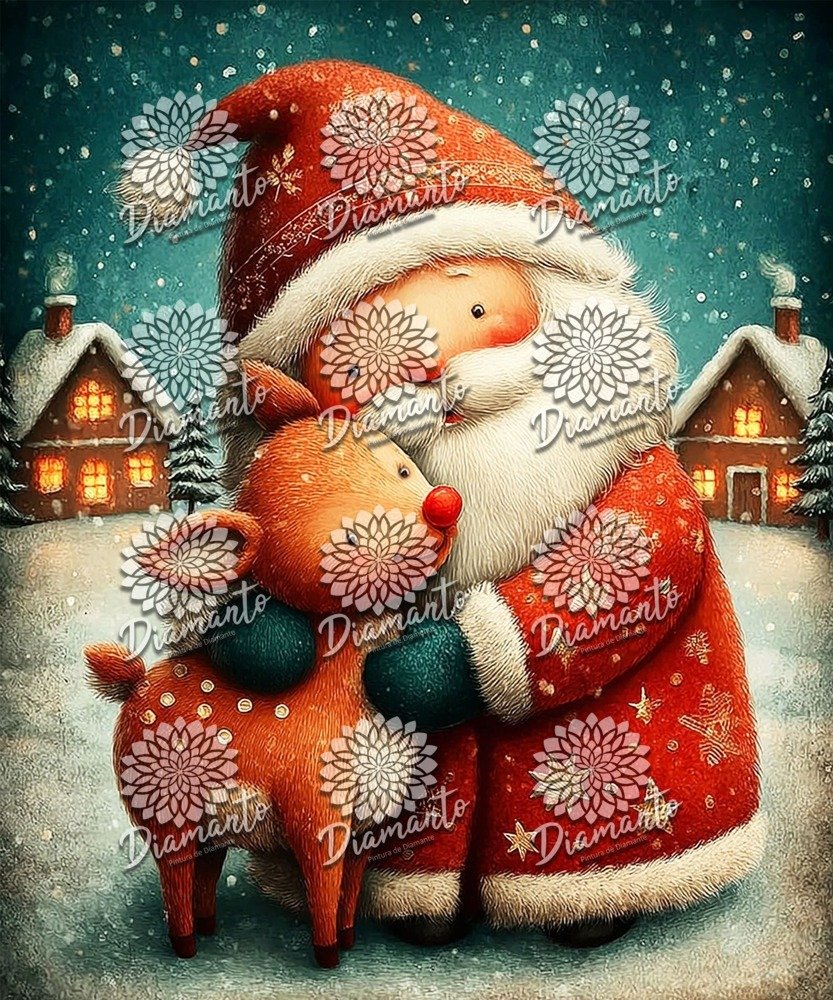 La Foto de Santa y Rodolfo Luxury ©DIAMANTO PINTURA