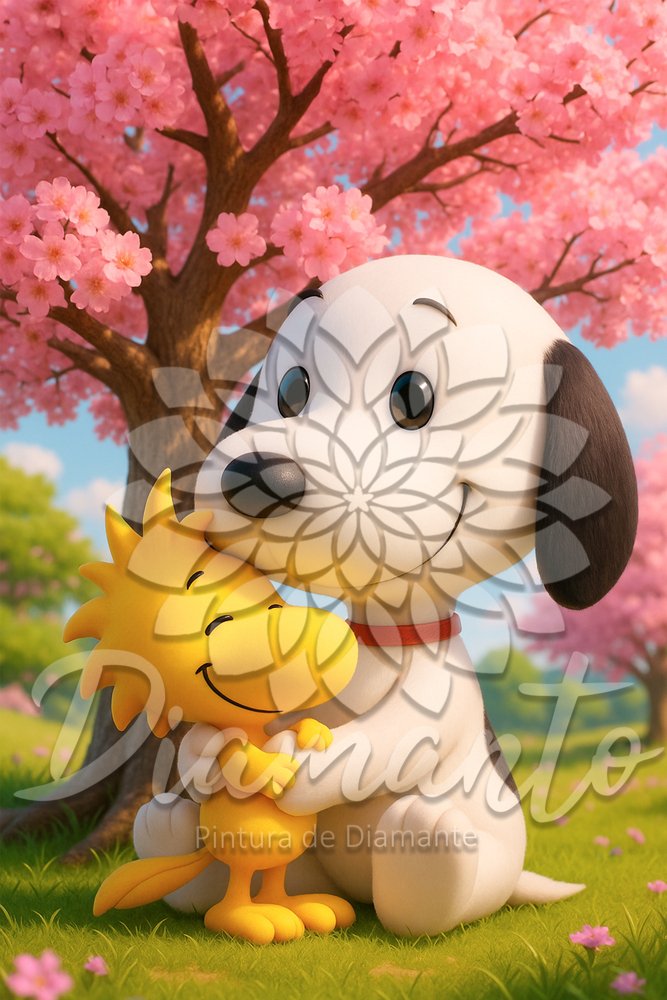 Bajo el Cerezo de Snoopy Luxury ©DIAMANTO PINTURA
