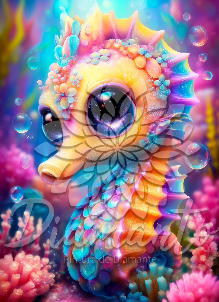 Lindo Caballito de Mar Luxury ©DIAMANTO PINTURA
