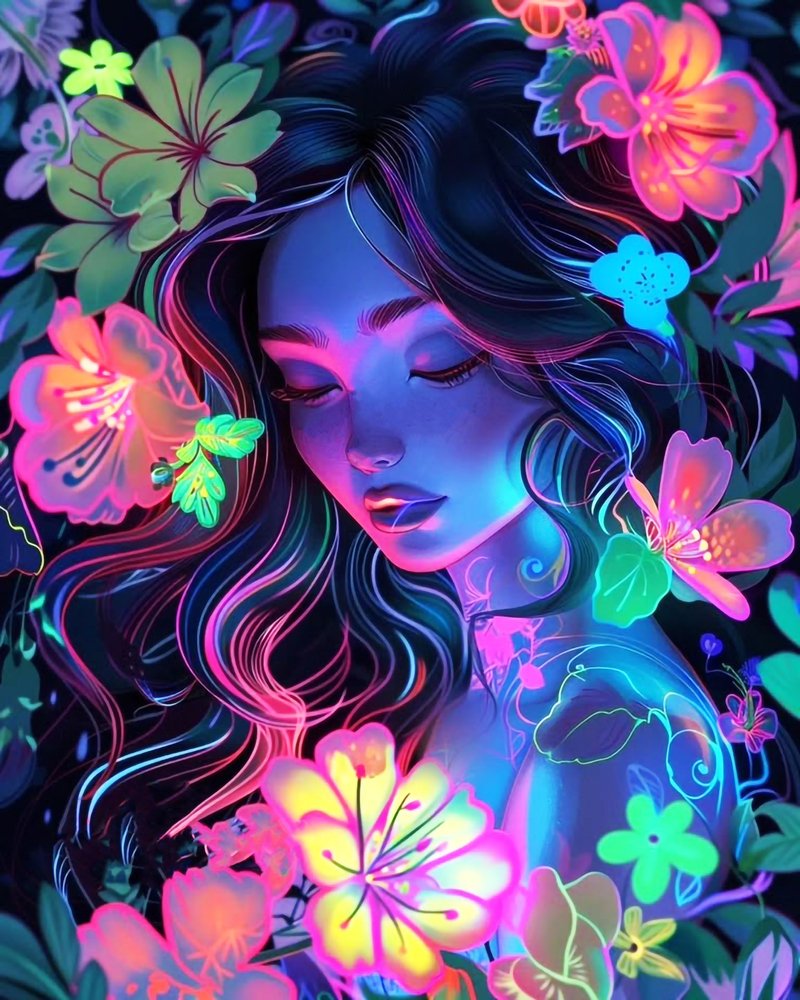 La Chica de las Flores Neón Luxury