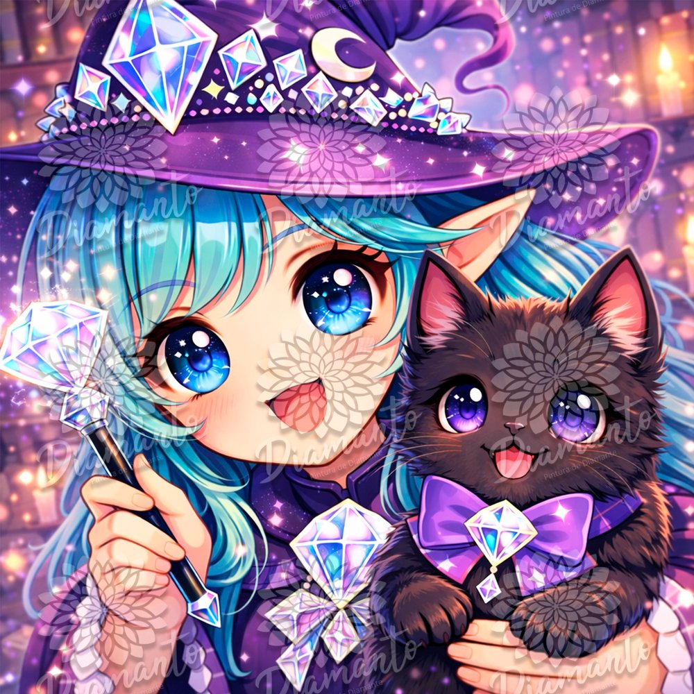 Lúmina la Brujita de Diamanto Luxury ©DIAMANTO PINTURA