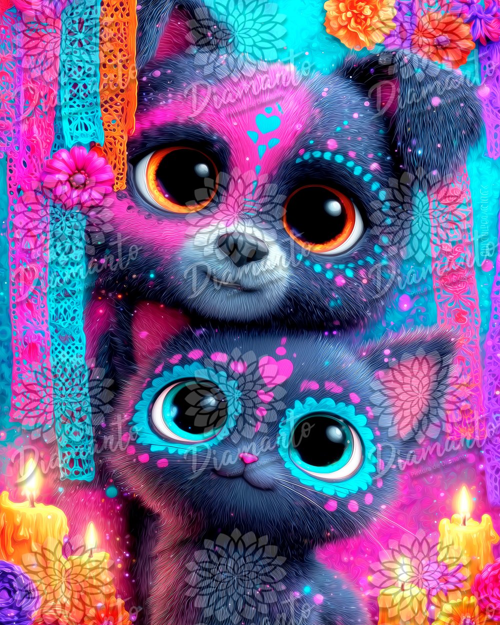 Catrinas Peluditas Luxury ©DIAMANTO PINTURA