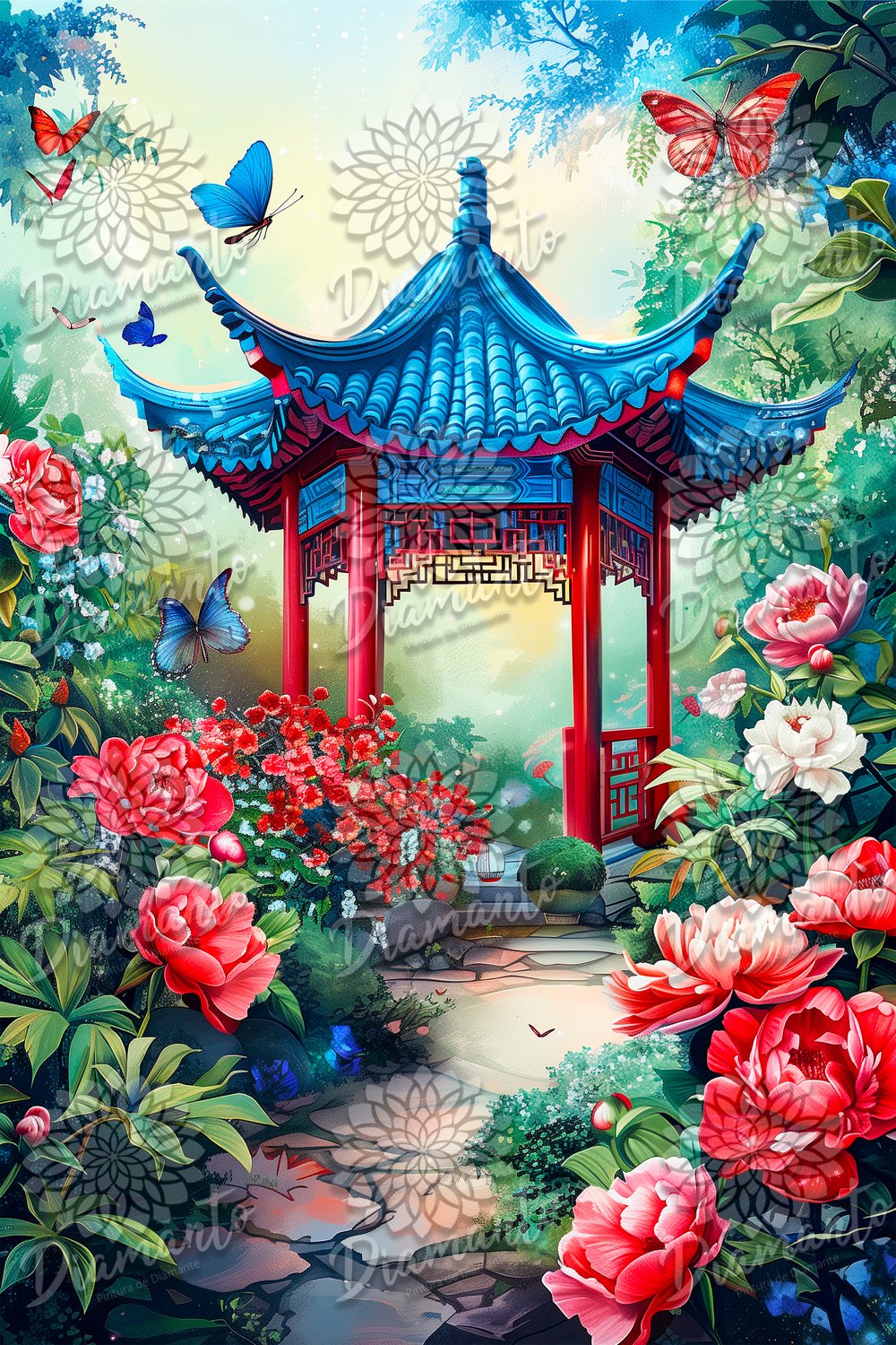 Jardín de Rosas Luxury ©DIAMANTO PINTURA